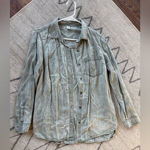 Old Navy Green Button-Up Shirt